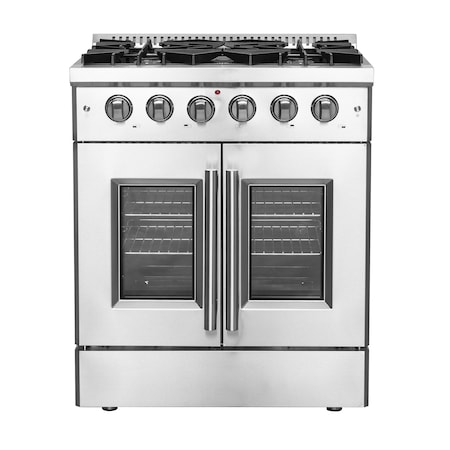 Forno Galiano 30In. Freestanding French Door Gas Range FFSGS6444-30